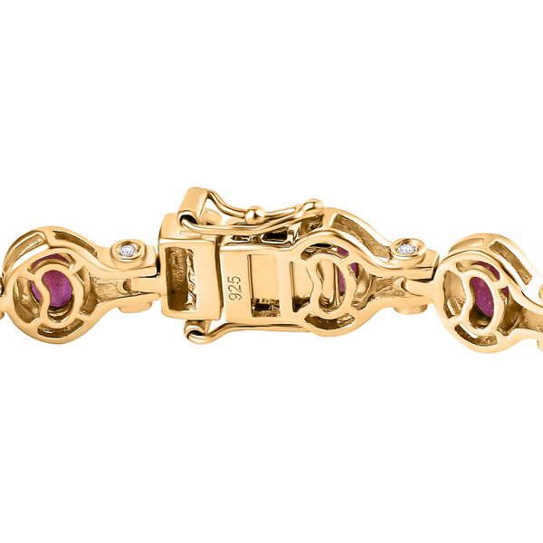 Afrikanisches Rubin und Zirkon Armband image number 6