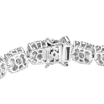 D'Joy Moissanit Armband ca. 19 cm 925 Silber rhodiniert ca. 17,12 ct.