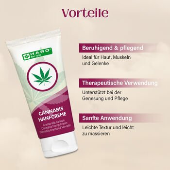 CBD Cannabis Hanfcreme, 100ml, mit Pflanzen&ouml;len und Extrakten