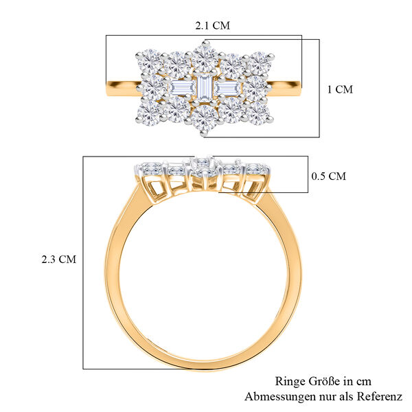 ILIANA Premium zertifizierter SI GH Diamant-Boot-Ring in 750 Gelbgold- 1 ct. image number 6