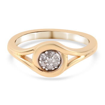 Diamant Ring 925 Silber vergoldet (Gr&ouml;&szlig;e 18.00) ca. 0,10 ct