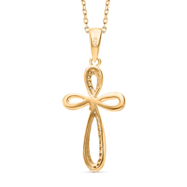 Diamant Anhänger, 925 Silber Gelbgold Vermeil - 0,10 ct. image number 4