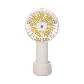2-in-1 Nebelspray-Ventilator, Weiß-Gelb 