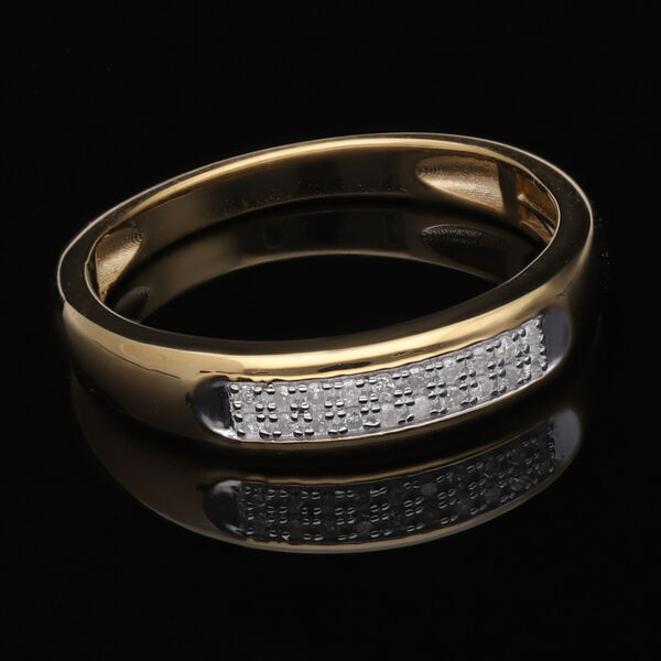 Diamant Ring in Silber mit Gelbgold Vermeil - 0,10 ct. image number 2
