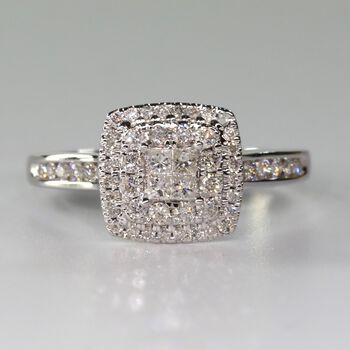 New York Kollektion - Diamant I1 G-H Ring, 585 Wei&szlig;gold (Gr&ouml;&szlig;e 19.00), ca. 0,75 ct