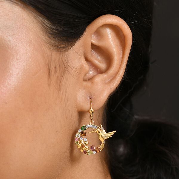 Multi-Turmalin und Zirkon  Ohrringe - 2,34 ct. image number 3