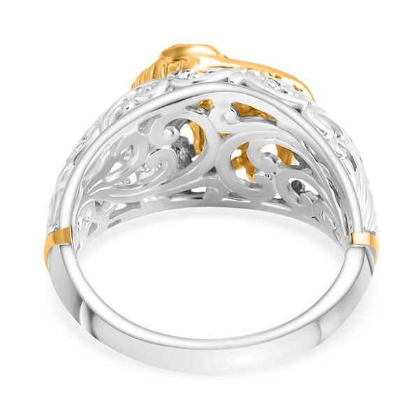 D'Joy Royal Bali &ndash; Zweifarbiger Ring mit Elefantenmotiv image number 4