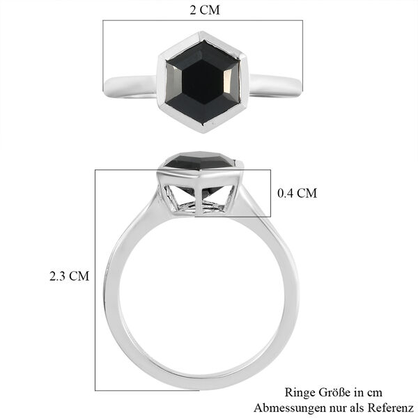 Schwarzer Spinell Ring, 925 Silber  ca. 1,93 ct image number 7