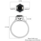 Schwarzer Spinell Ring, 925 Silber  ca. 1,93 ct image number 6