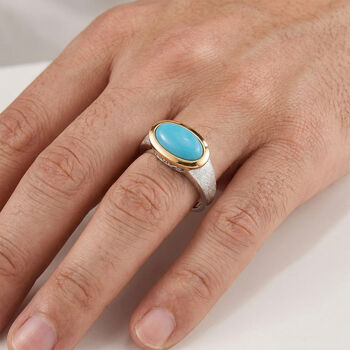 D'Joy AA Sleeping Beauty T&uuml;rkis Ring 925 Silber Rhodiniert (Gr&ouml;&szlig;e 19.00) ca. 1,11 ct