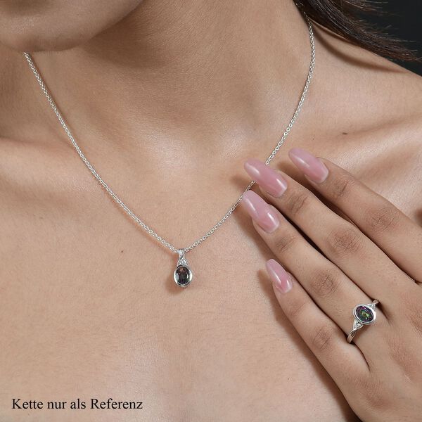 Nordlicht Mystik Topas Ring und Anh&auml;nger, 925 Silber platiniert ca. 3.08 ct image number 3