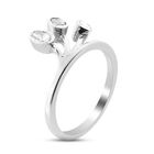 Handgearbeiteter Polki Diamant Ring 925 Silber Platin-Überzug image number 2