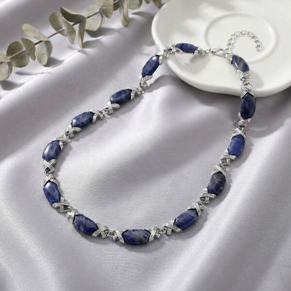 Sodalith 45+5cm Halskette - 250 ct. image number 1