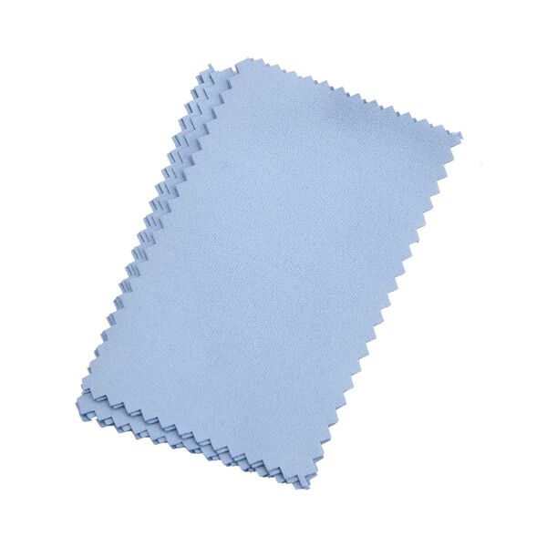 Samt Schmuckbox mit 5 Silberputztüchern, 20x15x5cm, Blau image number 8