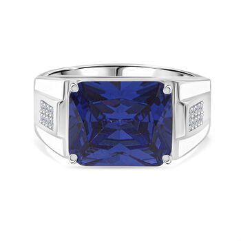 Lustro Stella Blauer Zirkonia Ring 925 Silber rhodiniert (Gr&ouml;&szlig;e 18.00)