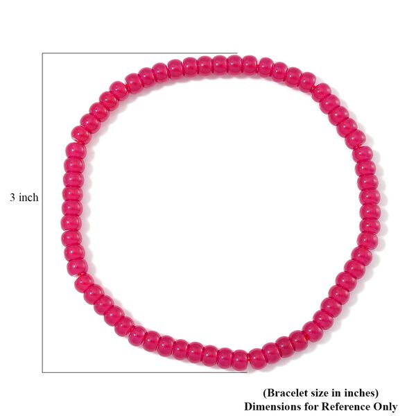 Flexibles Labor Rubin Perlen Armband - 40 ct. image number 3