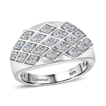 LUXURIANT SI Labor Diamant Ring, 925 Silber rhodiniert - 1 ct.