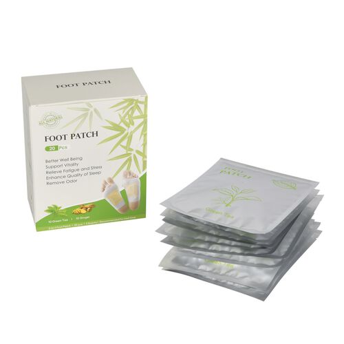 20er Set Detox Fußpflaster, Entgiftungspflaster, Ingwer und Grüner Tee image number 0