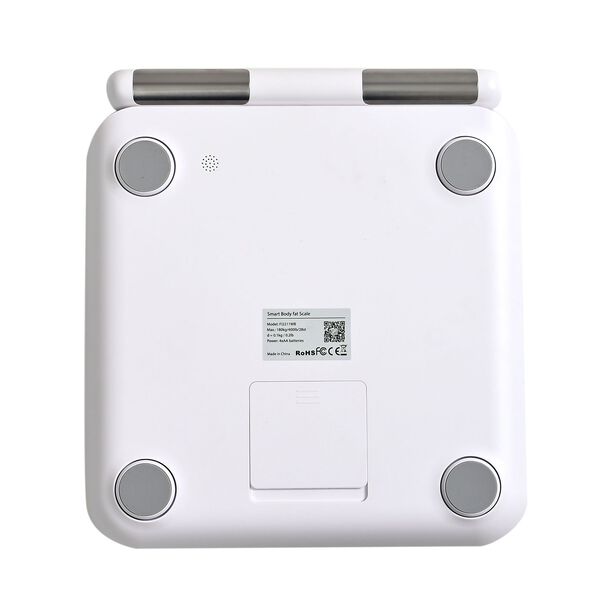 Intelligente K&ouml;rperfettwaage mit Griff, ITO-Design, geh&auml;rtetes Glas,30&times;30&times;2,6cm, Wei&szlig; image number 3