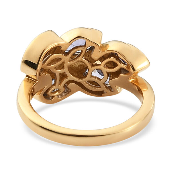 Tansanit Ring 925 Silber vergoldet  ca. 1,15 ct image number 6