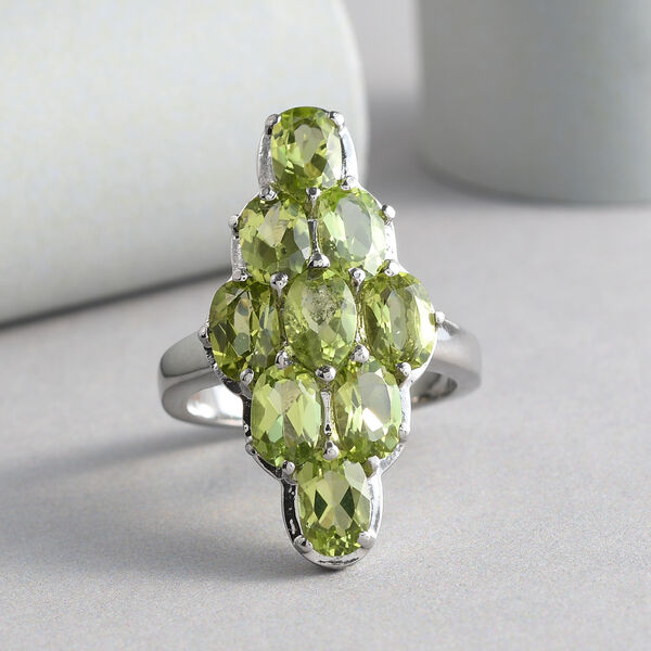 Natürlicher Peridot Ring Edelstahl  ca. 4,58 ct image number 2