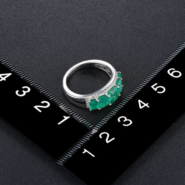 AAA Kagem sambischer Smaragd und Zirkon Ring- 3 ct. image number 0
