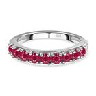 Afrikanischer Rubin-Ring, (Fissure gefüllt), 925 Silber platiniert (Größe 20.00) ca. 1,81 ct