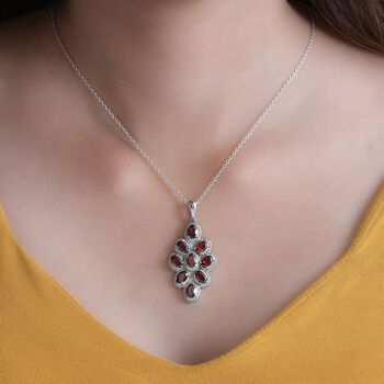 Roter Granat Anh&auml;nger  Edelstahl ca. 4.67 ct