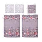 6er Set, Bettwäsche, 2 Deckenbezüge 135x200cm, 2 Kissenbezüge 40x80cm, 2 Kissenbezüge 80x80cm, grau