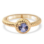 Tansanit-Ring, 925 Silber vergoldet  ca. 0,50 ct image number 0