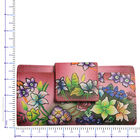 Sukriti 100% Leder: Handbemalte Brieftasche mit RFID Schutz, Blumenmuster, rosa image number 4