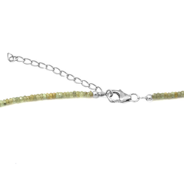 Demantoid Granat Halskette ca. 45 cm lange 925 Silber Rhodiniert ca. 34.00 ct image number 4