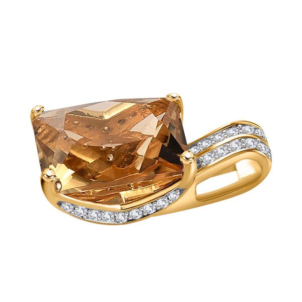 Citrin und Zirkon Anh&auml;nger - 5,86 ct. image number 4