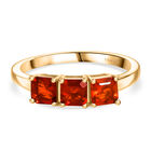 D'Joy AAAA Blaze Feueropal Ring 925 Silber 750 Gelb Vergoldet (Größe 18.00) ca. 0,68 ct