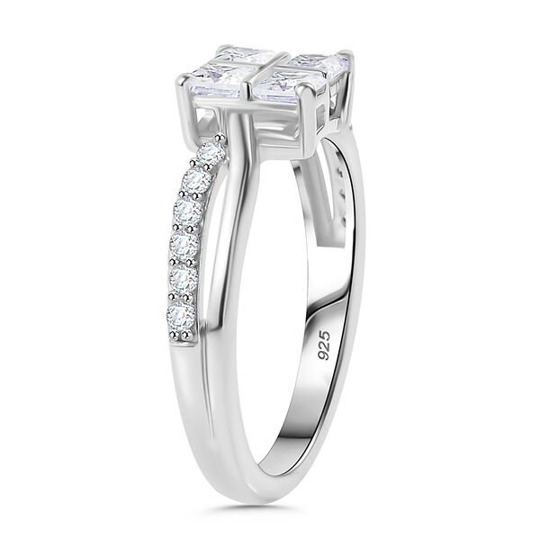 Moissanit Ring 925 Silber rhodiniert (Größe 20.00) ca. 0,82 ct image number 5