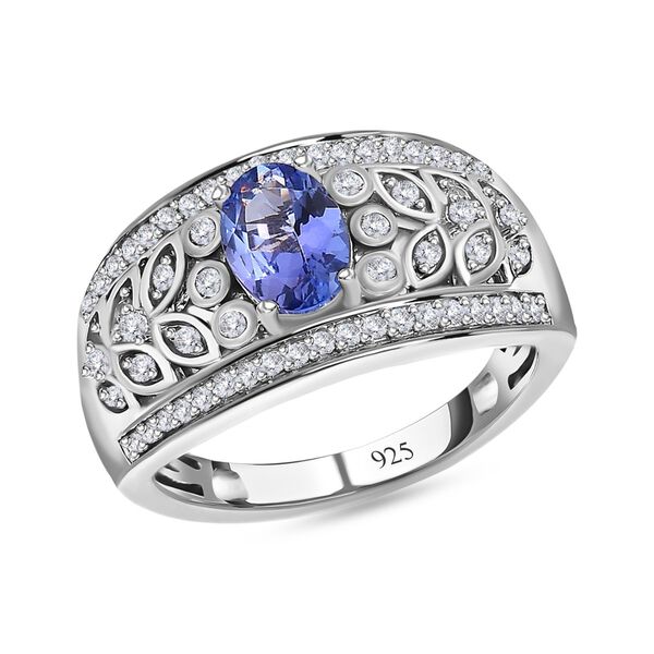 AA Tansanit und Zirkon Ring - 1,66 ct. image number 3