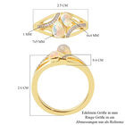 Natürlicher Äthiopischer Opal und Zirkon Ring 925 Silber Gelbgold Vergoldet image number 5