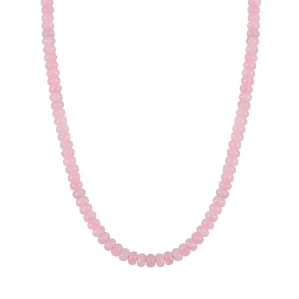 Rosenquarz Halskette, 45+5 cm - 200 ct.