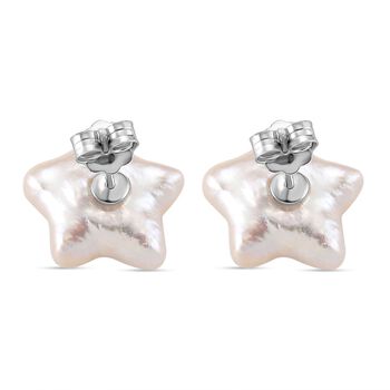 Keshi Perle Stern Ohrstecker