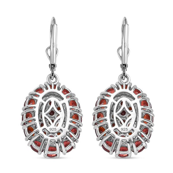 Mosambik Granat Ohrringe 925 Silber rhodiniert ca. 7,05 ct. image number 5