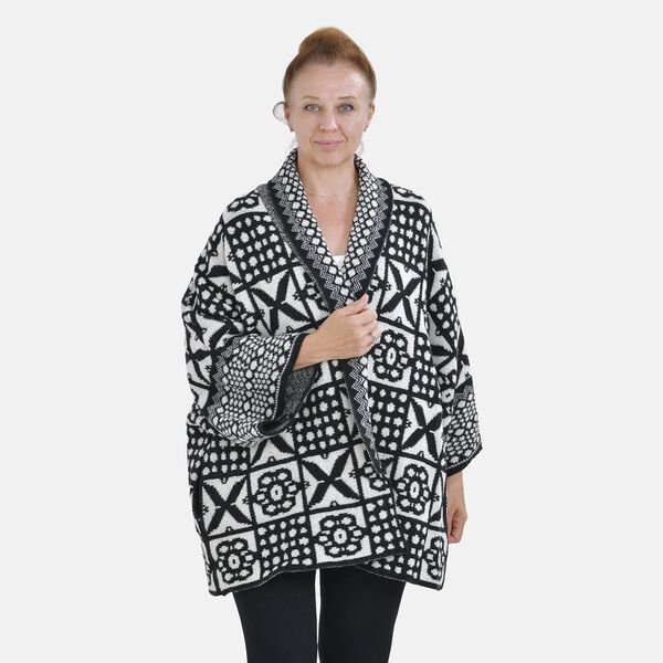 Oversized Cardigan Damen, Schwarz image number 3