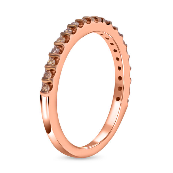 Nat&uuml;rlicher Champagner Diamant Ring, 925 Silber Ros&eacute;gold Vermeil (Gr&ouml;&szlig;e 20.00) ca. 0.25 ct image number 4