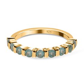 Grandidierit Ring, 925 Silber vergoldet, (Größe 20.00) ca. 0.53 ct