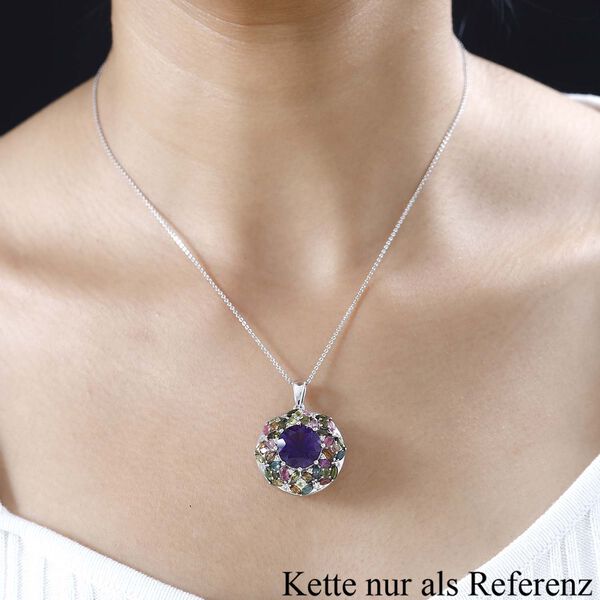 Afrikanischer Amethyst, mehrfarbiger Turmalin und Zirkon-Anh&auml;nger - 9,39 ct. image number 3