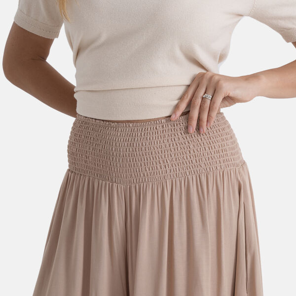LA MAREY Culotte Hose mit weitem Bein, Einheitsgr&ouml;&szlig;e, Beige image number 5
