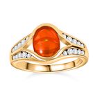 AA orange äthiopischer Opal und Zirkon-Ring - 1,49 ct. image number 3
