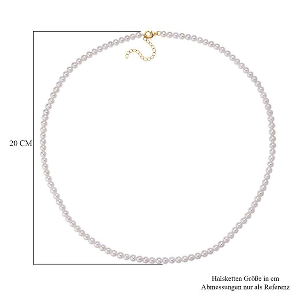 D'Joy Zhuji Akoya Perle 60+5cm Halskette, 925 Silber vergoldet image number 5