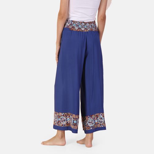 LA MAREY - bedruckte Sommerhose, dunkelblau, 38-42 image number 1