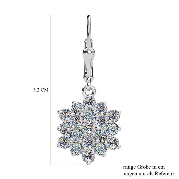Moissanit Ohrringe, 925 Silber platiniert ca. 2.28 ct image number 5