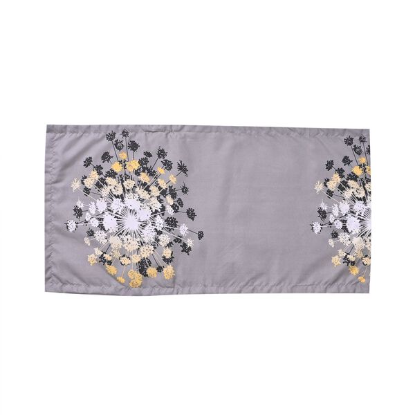 6-tlg. Bettw&auml;sche-Garnitur mit doppelseitigem Druck, Floralmuster, grau image number 8